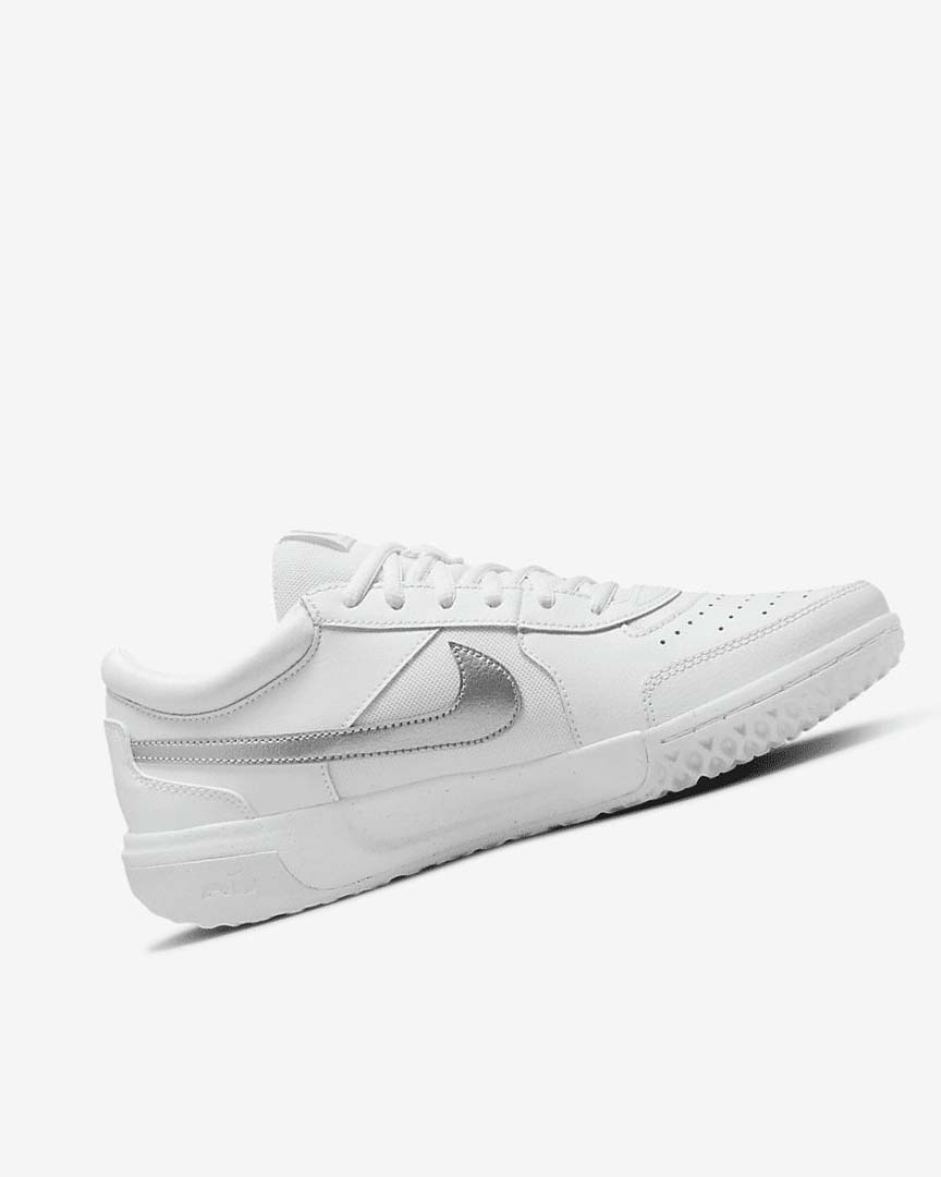 Zapatos Tennis Nike Court Zoom Lite 3 Mujer Blancas Metal Plateadas | CR3201