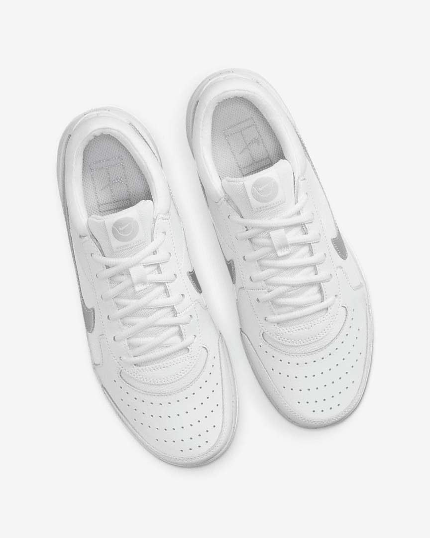 Zapatos Tennis Nike Court Zoom Lite 3 Mujer Blancas Metal Plateadas | CR3201