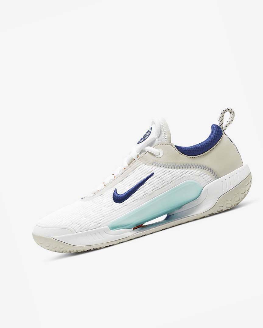 Zapatos Tennis Nike Court Zoom NXT Hombre Blancas Beige Claro Turquesa Azul Real Oscuro Azules | CR2525