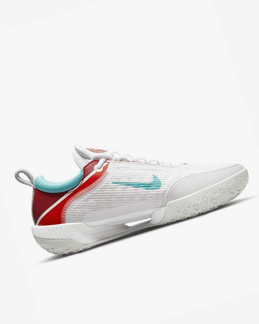 Zapatos Tennis Nike Court Zoom NXT Hombre Blancas Plateadas Claro Rojas Turquesa | CR4806