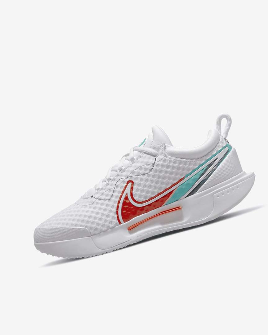 Zapatos Tennis Nike Court Zoom Pro Mujer Blancas Rojas Burdeos Turquesa | CR3089