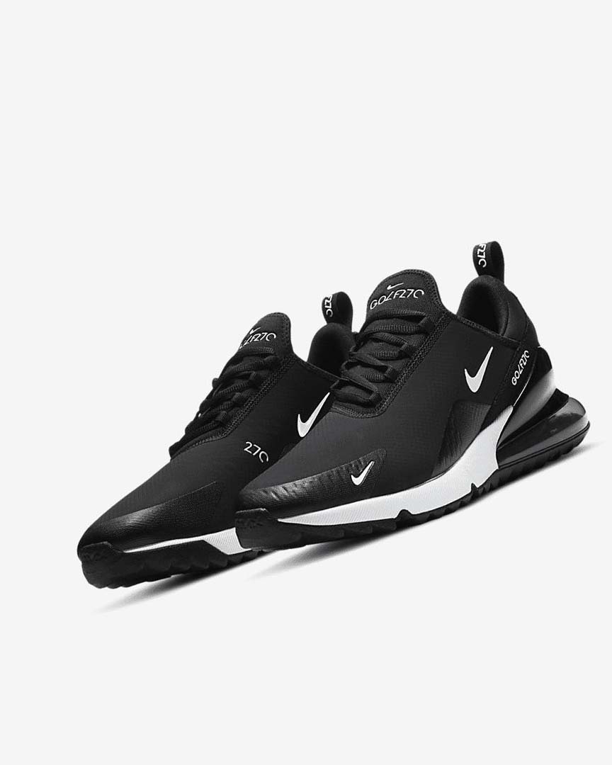 Zapatos de Golf Nike Air Max 270 G Mujer Negras Blancas | CR2769