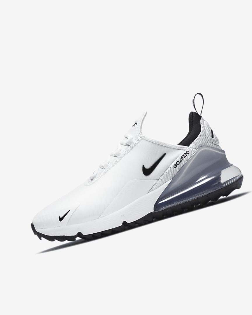 Zapatos de Golf Nike Air Max 270 G Mujer Blancas Plateadas Negras | CR4548