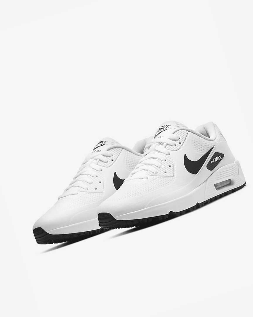 Zapatos de Golf Nike Air Max 90 G Hombre Blancas Negras | CR4767