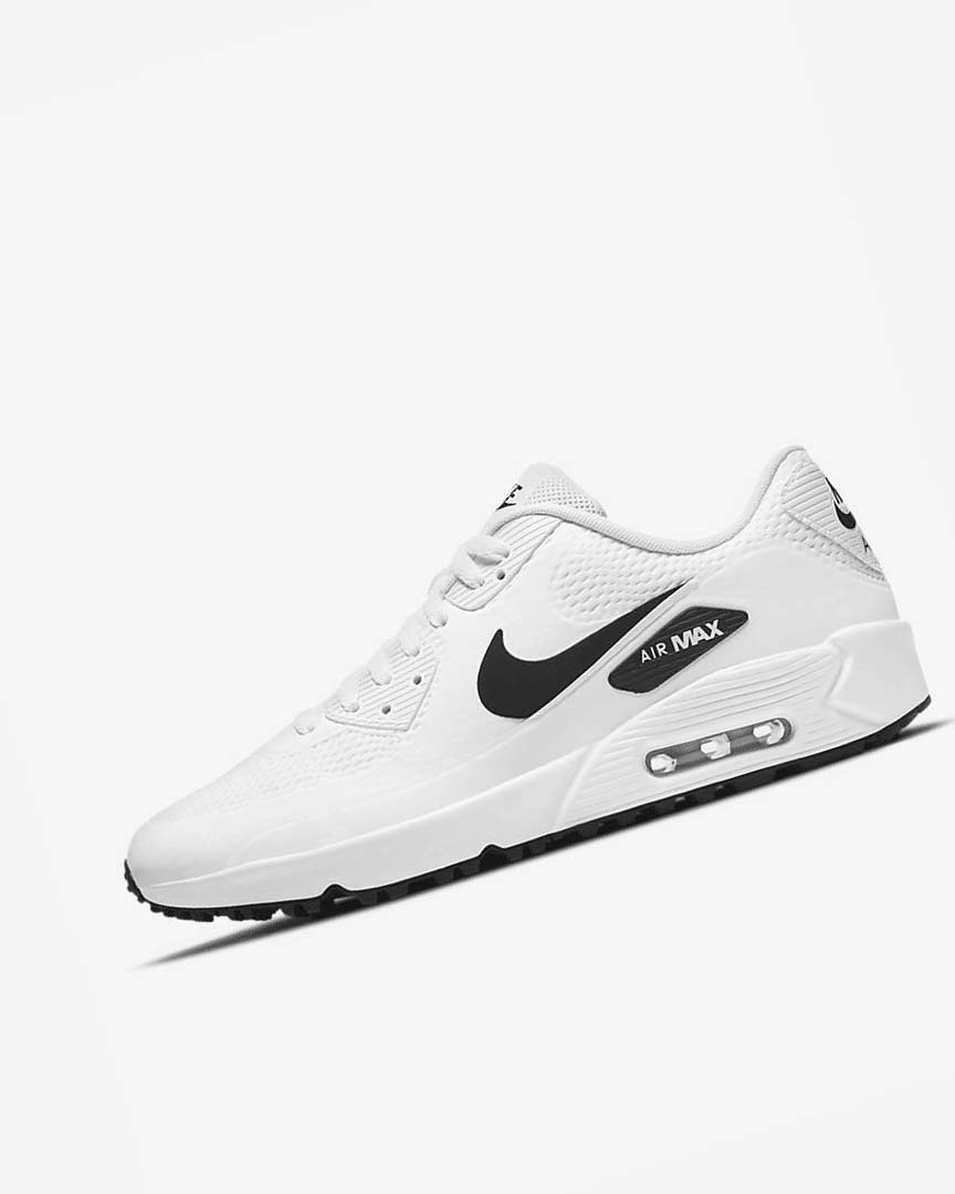 Zapatos de Golf Nike Air Max 90 G Hombre Blancas Negras | CR4767