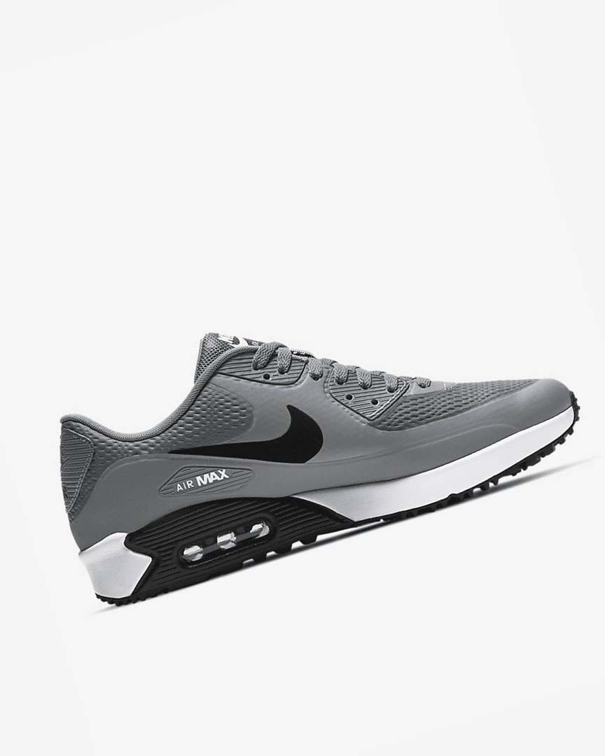 Zapatos de Golf Nike Air Max 90 G Hombre Gris Blancas Negras | CR5001