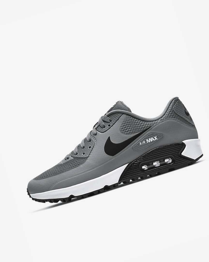 Zapatos de Golf Nike Air Max 90 G Hombre Gris Blancas Negras | CR5001