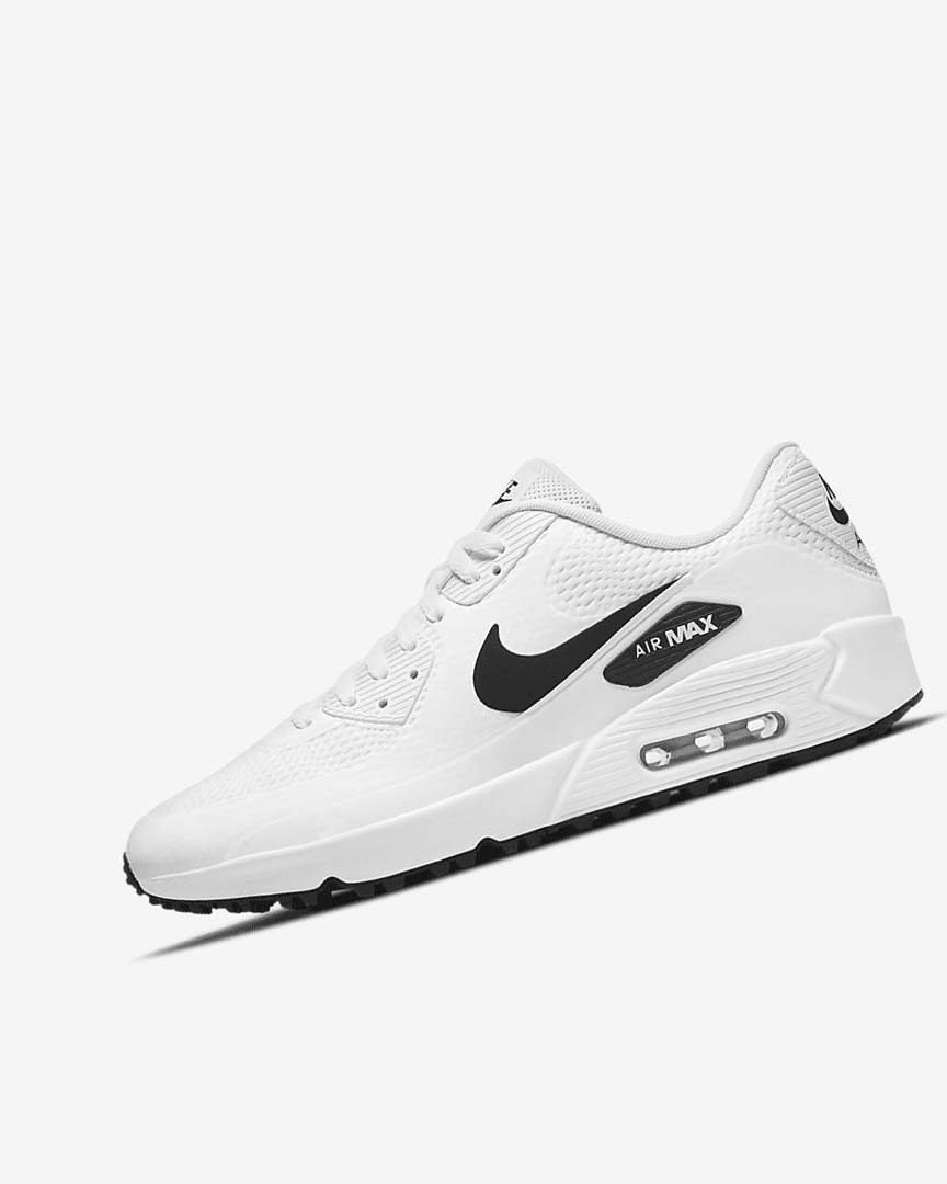 Zapatos de Golf Nike Air Max 90 G Mujer Blancas Negras | CR3187