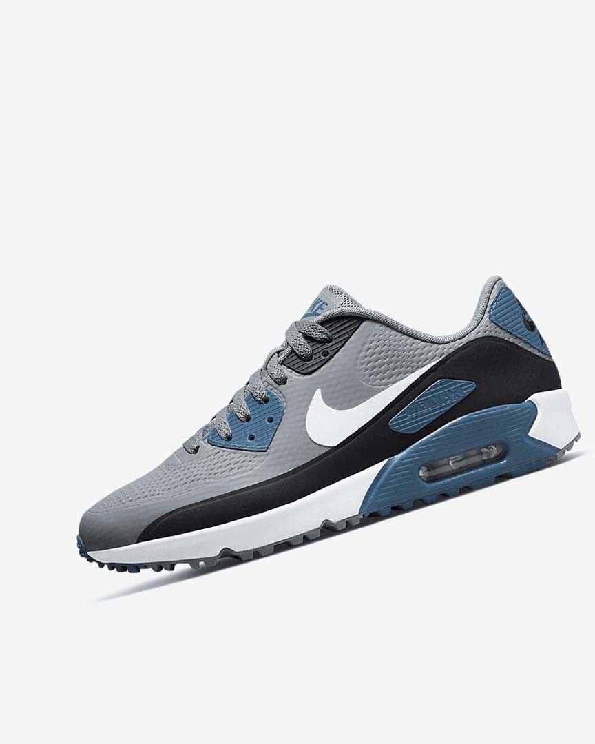 Zapatos de Golf Nike Air Max 90 G Mujer Gris Negras Blancas | CR5332