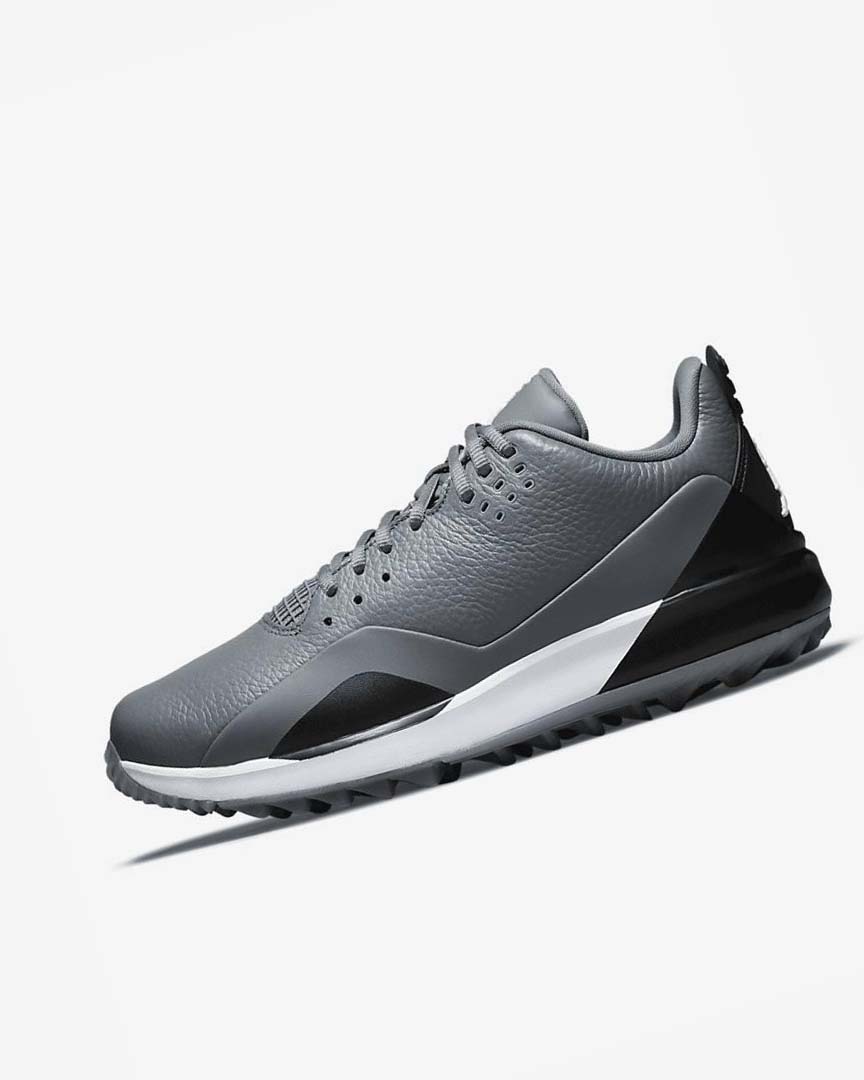 Zapatos de Golf Nike Jordan ADG 3 Hombre Gris Negras Blancas | CR2297