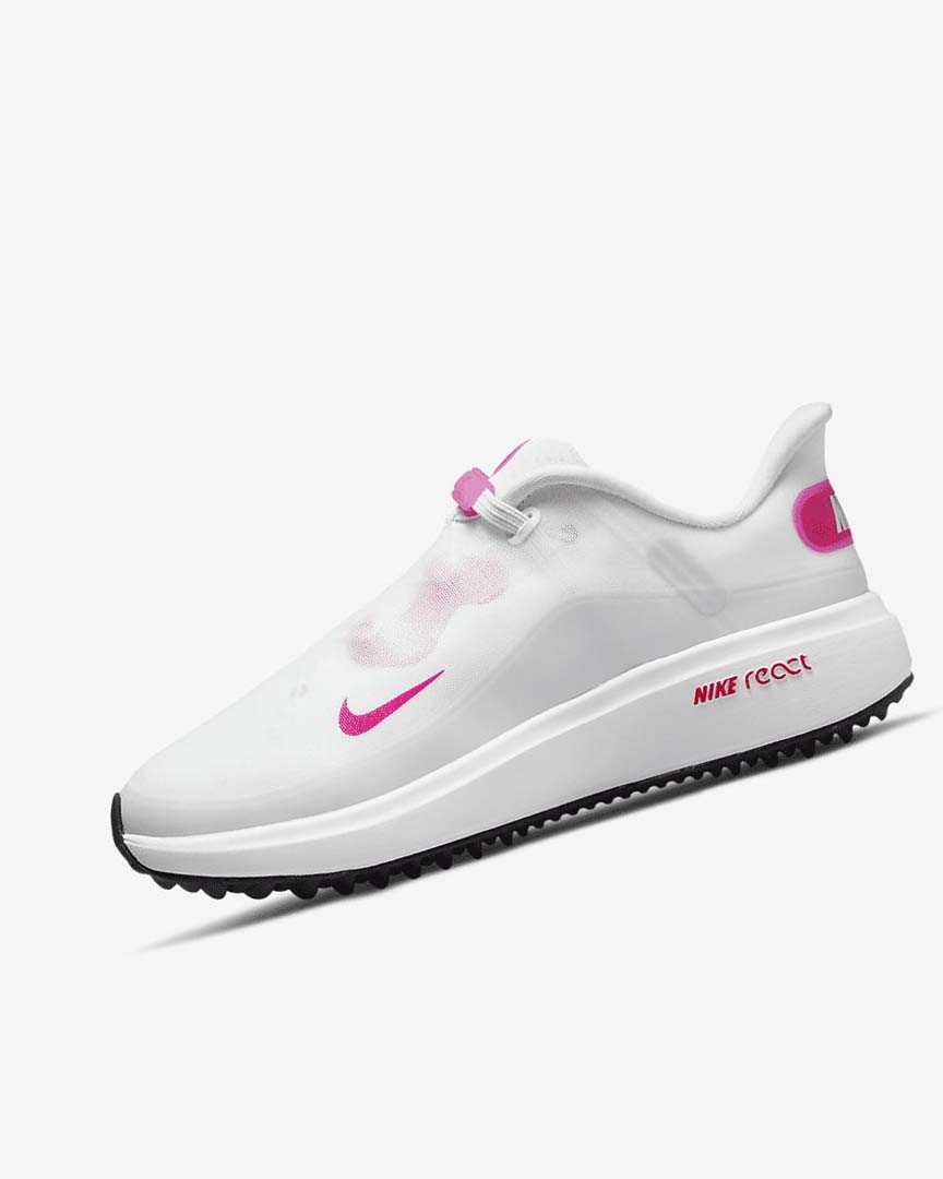 Zapatos de Golf Nike React Ace Tour Mujer Blancas Negras Rosas | CR4915