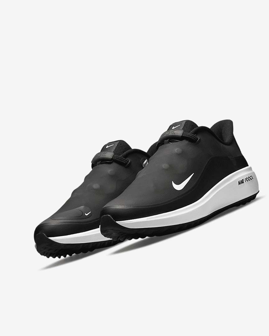 Zapatos de Golf Nike React Ace Tour Mujer Negras Metal Gris Oscuro Blancas | CR5516