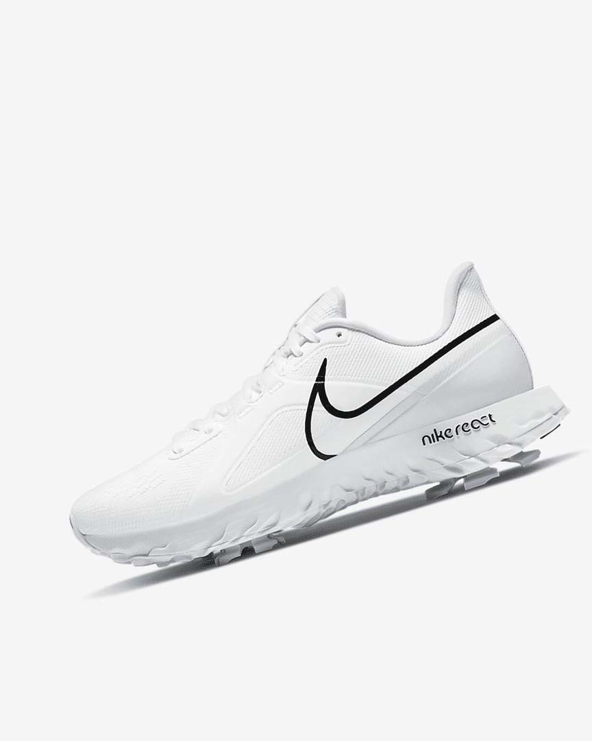 Zapatos de Golf Nike React Infinity Pro Mujer Blancas Metal Plateadas Negras | CR2275