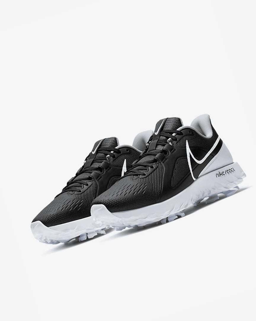 Zapatos de Golf Nike React Infinity Pro Hombre Negras Metal Plateadas Blancas | CR2766