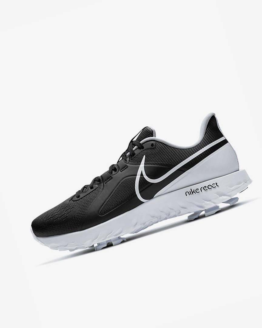 Zapatos de Golf Nike React Infinity Pro Hombre Negras Metal Plateadas Blancas | CR2766