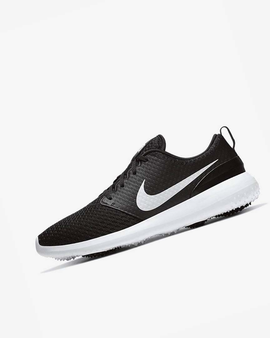 Zapatos de Golf Nike Roshe G Hombre Negras Blancas Metal Blancas | CR4862