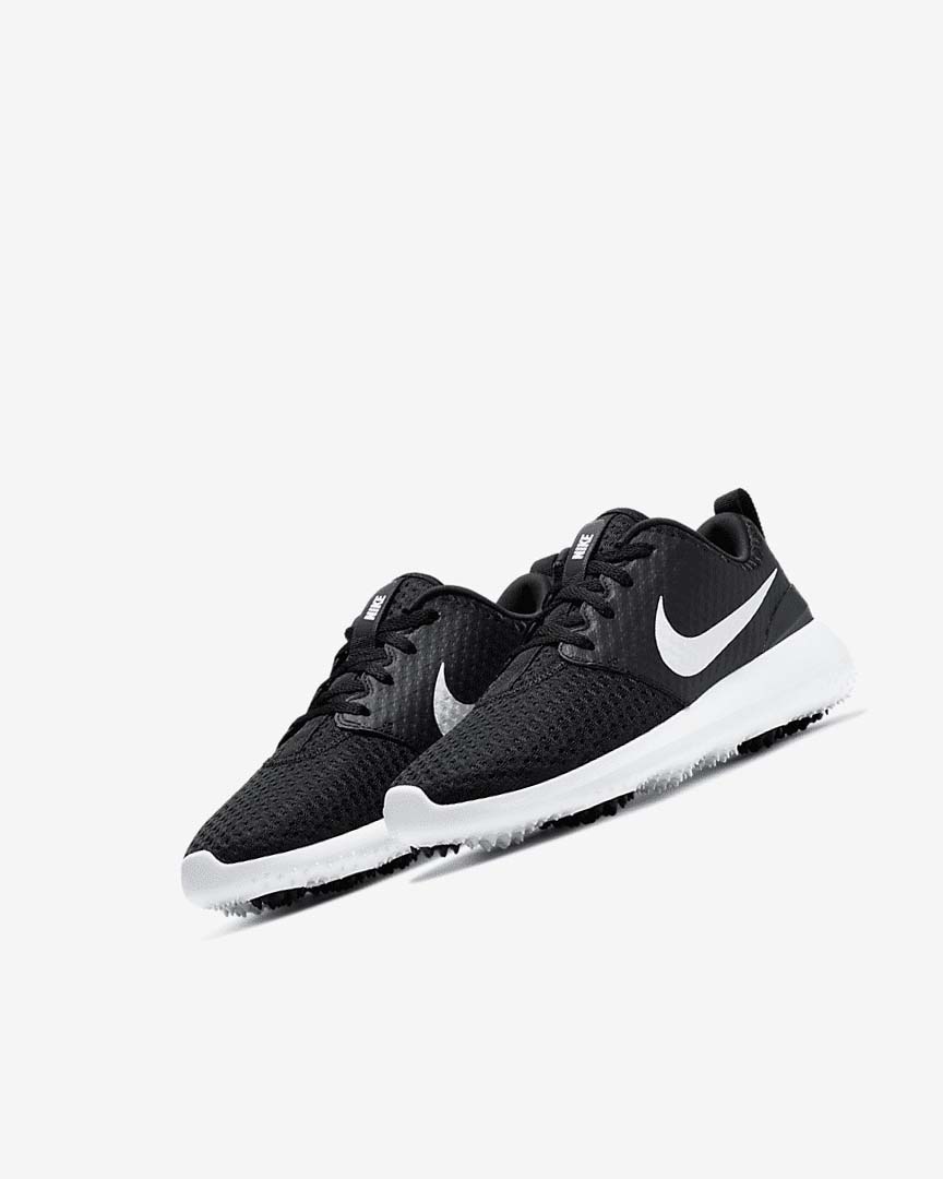 Zapatos de Golf Nike Roshe G Jr. Niña Negras Blancas Metal Blancas | CR4995