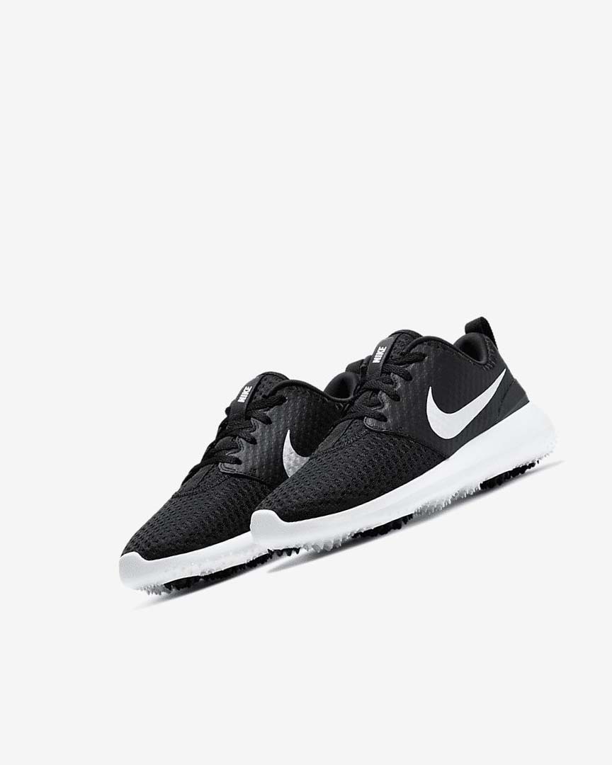 Zapatos de Golf Nike Roshe G Jr. Niño Negras Blancas Metal Blancas | CR5269