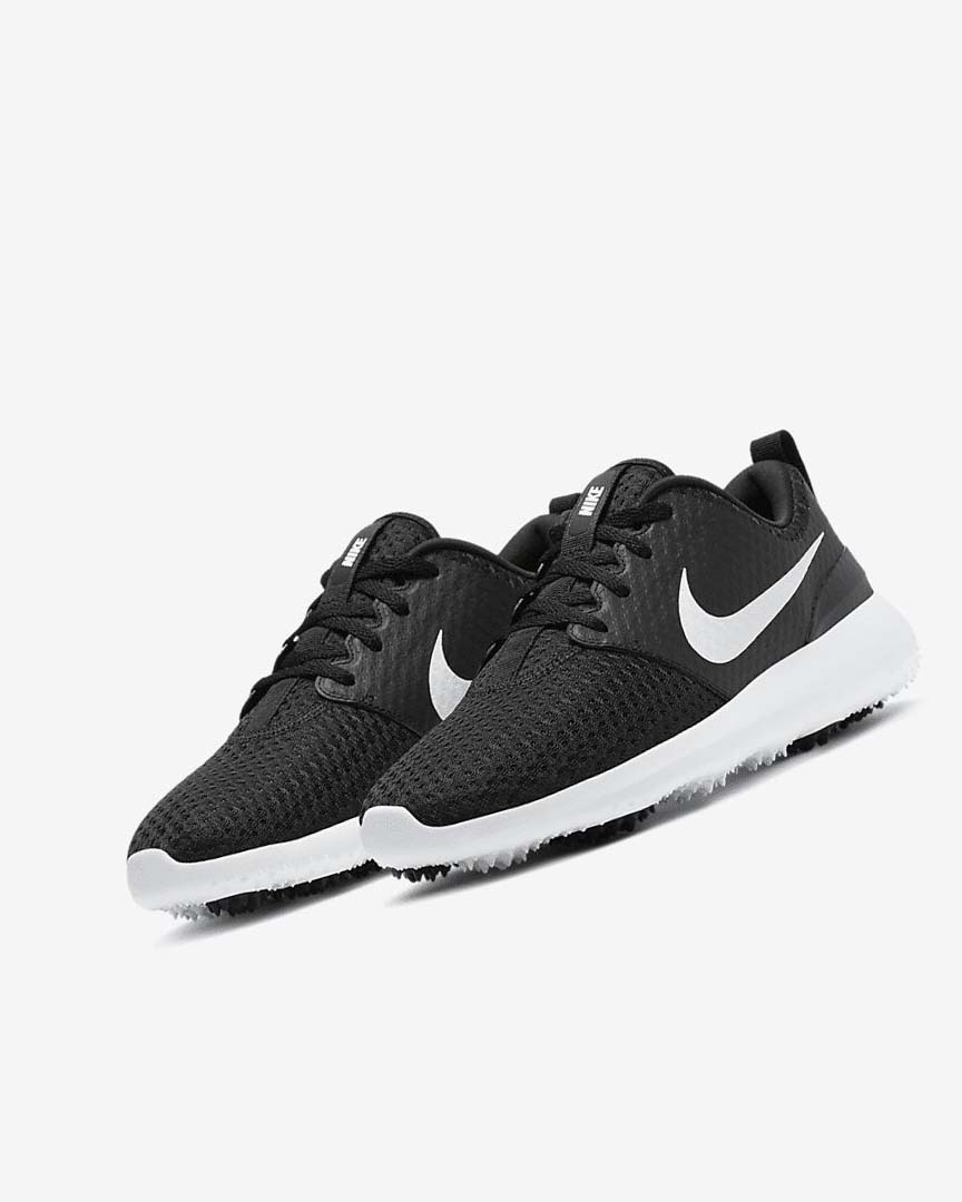 Zapatos de Golf Nike Roshe G Mujer Negras Blancas Metal Blancas | CR2326