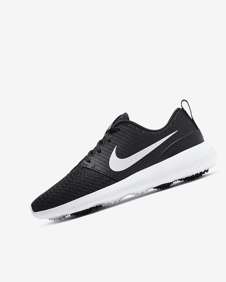 Zapatos de Golf Nike Roshe G Mujer Negras Blancas Metal Blancas | CR2326