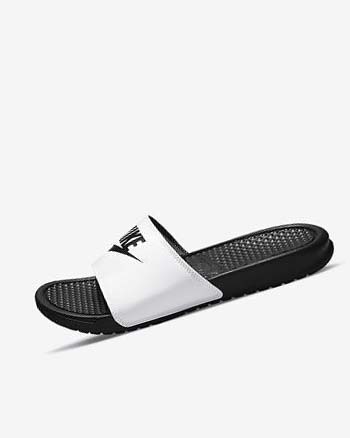 Chanclas Nike Benassi JDI Hombre Blancas Negras Negras | CR3253