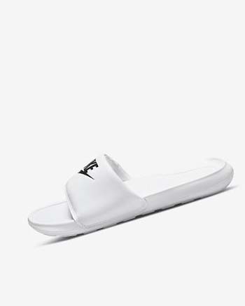 Chanclas Nike Victori One Mujer Blancas Blancas Negras | CR5545