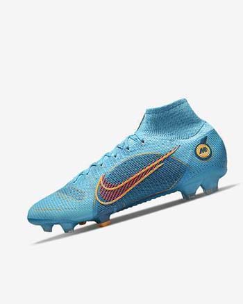 Tenis Futbol Nike Mercurial Superfly 8 Elite FG Hombre Azules Naranjas | CR2744