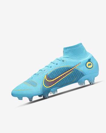 Tenis Futbol Nike Mercurial Superfly 8 Elite SG-PRO Anti-Clog Traction Mujer Azules Naranjas | CR3236