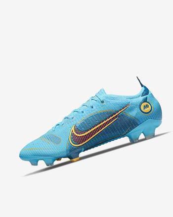 Tenis Futbol Nike Mercurial Vapor 14 Elite FG Hombre Azules Naranjas | CR2709