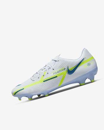 Tenis Futbol Nike Phantom GT2 Academy MG Hombre Gris Azules Claro Azules Oscuro | CR4875