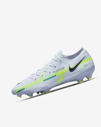 Tenis Futbol Nike Phantom GT2 Pro FG Hombre Gris Azules Claro Azules | CR5313