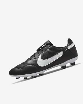 Tenis Futbol Nike The Premier 3 FG Hombre Negras Blancas | CR4960