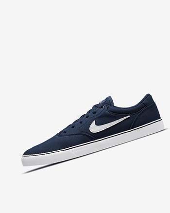 Tenis Skate Nike SB Chron 2 Canvas Hombre Azul Marino Azul Marino Negras Blancas | CR2743