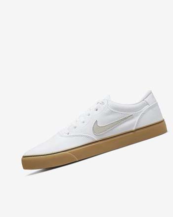 Tenis Skate Nike SB Chron 2 Canvas Hombre Blancas Blancas Marrones Claro Beige Claro | CR5145