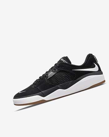 Tenis Skate Nike SB Ishod Wair Hombre Negras Gris Oscuro Negras Blancas | CR4628