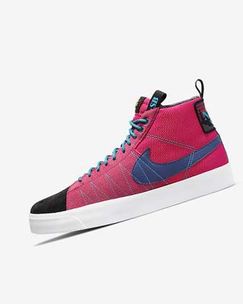 Tenis Skate Nike SB Zoom Blazer Mid PRM Mujer Rosas Azules Azul Real Oscuro Azules | CR2673