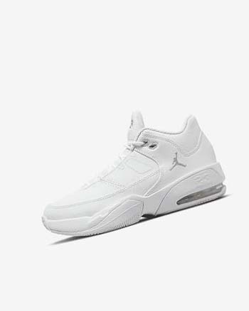 Zapatillas Baloncesto Nike Jordan Max Aura 3 Niño Blancas Blancas Metal Plateadas | CR4931