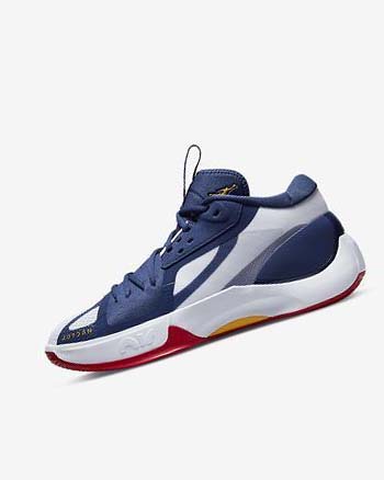 Zapatillas Baloncesto Nike Jordan Zoom Separate Hombre Azul Marino Blancas Rojas Doradas | CR2546