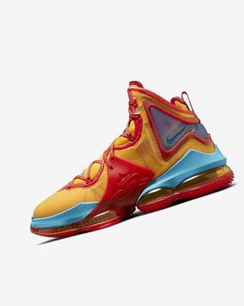 Zapatillas Baloncesto Nike LeBron 19 Hombre Naranjas Doradas Rojas Azules Claro | CR1177