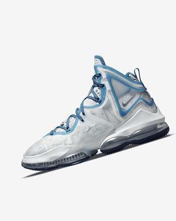 Zapatillas Baloncesto Nike LeBron 19 Hombre Blancas Azules Azules | CR2858