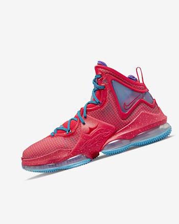 Zapatillas Baloncesto Nike LeBron 19 Mujer Rojas Azules Moradas Rojas | CR5414