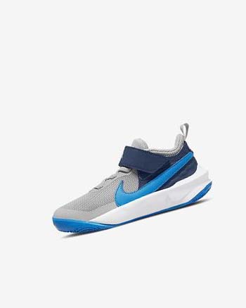 Zapatillas Baloncesto Nike Team Hustle D 10 Niña Gris Azul Marino Verde Azules | CR2691