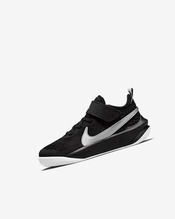 Zapatillas Baloncesto Nike Team Hustle D 10 Niña Negras Blancas Metal Plateadas | CR2916