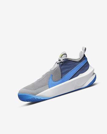 Zapatillas Baloncesto Nike Team Hustle D 10 Niña Gris Azul Marino Verde Azules | CR4757