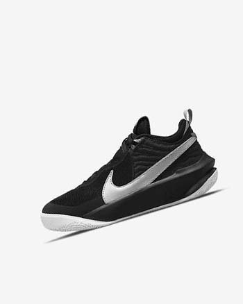 Zapatillas Baloncesto Nike Team Hustle D 10 Niño Negras Blancas Metal Plateadas | CR4954