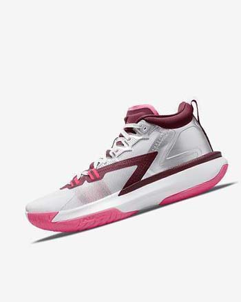 Zapatillas Baloncesto Nike Zion 1 Hombre Blancas Rosas Burdeos | CR5064