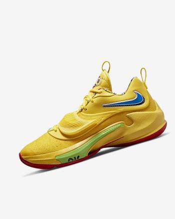 Zapatillas Baloncesto Nike Zoom Freak 3 Mujer Amarillo Blancas Rojas Negras | CR2736