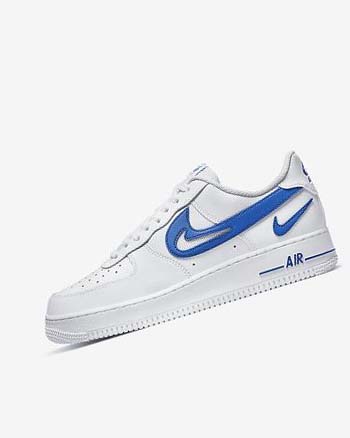 Zapatillas Nike Air Force 1 '07 Hombre Blancas Azul Real | CR2408