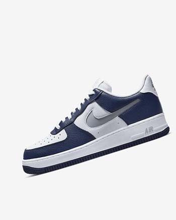 Zapatillas Nike Air Force 1 '07 LV8 Hombre Azul Marino Blancas Gris | CR3116