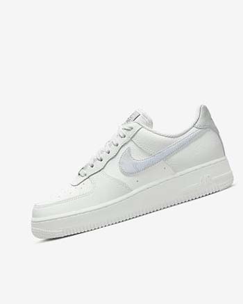 Zapatillas Nike Air Force 1 '07 Mujer Blancas Metal Plateadas Azules Claro | CR2288